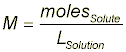 Molarity