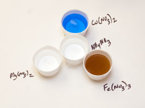 Fill the Cups with Metal Solutions