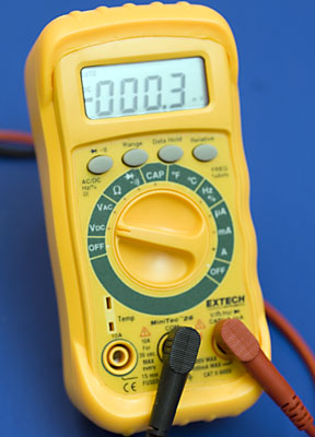 Turn on the Voltmeter