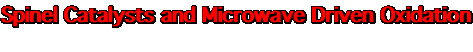 Spinel Catalysts and Microwave Driven